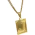 Corrente  60cm 4mm  Aço Dourado Com Pingente Letra Folhado
