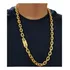 Corrente 8mm Cadeado/cartier 70cm Banhada Ouro Folheado 18k