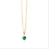 Corrente Bailarina Ouro 18 K 750 40cm Pingente Coração Cor Coração Verde