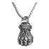 Corrente Colar Masculino Pingente Punho De Aço Inox Crossfit