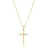 Corrente Cordão Masculino Dourado + Pingente Cruz Crucifxo