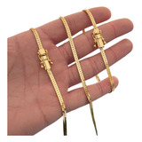 Corrente Cordao Pulseira Flat