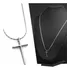 Corrente Crucifixo Masculino Cruz J-1178 Aço Inox Prata