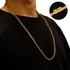 Corrente De Moeda Antiga Banhado A Ouro 18k - Cadeado 4mm