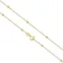 Corrente De Ouro 18k 750 Feminina Veneziana E Bolinha 45cm Cor Amarelo