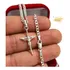 Corrente Escama De Peixe Prata Pingente Crucifixo Cristo 3mm