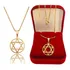 Corrente Feminina Pingente Estrela Davi Folheado A Ouro 18k Cor Dourado