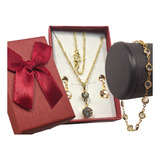 Corrente Feminina Pulseira Brincos