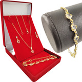Corrente Feminina Pulseira Brincos