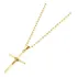 Corrente Masculina Diamantada Folheada De Ouro18k Crucifixo