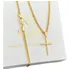 Corrente Masculina Grumet Folheado Ouro 18k + Pingente Cruz