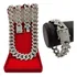 Corrente Masculina Ice Colar 60cm + Pulseira Cravejada Top