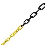 Corrente Para Sinalização Plástica Amarelo E Preto 10 Metros Pequena