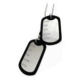 Corrente Placas Dog Tag Militar Aço Inoxidável Soldado