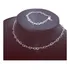 Corrente Pulseira Kit Coração Colar Folheado Prata Conjunto