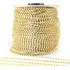Corrente Strass Cristal   Ss12 3mm   Dourado   Rolo 100 Mts