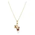 Corrente Veneziana Com Pingente Menina Rubis Ouro 18k 45cm