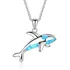 Correntinha C/ Pingente Prata 925k  Blue Ocean Lindo 