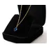 Correntinha Feminina Ouro 18 K 750 50cm Pingente Coração Cor Coração Azul