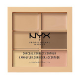 Corretivo Facial Paleta Nyx Professional Makeup Conceal, Correct, Contour Palette Tom Light 1 Para Pele Todo Tipo De Pele 1.5g