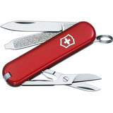Cortador De Facas Victorinox Classic Sd De 7 Propósitos E Estojo Vermelho