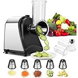 Cortador Elétrico Automático De Vegetais Ralador Aço Inoxidável 250 W Com 5 Lâminas  Voltagem   220V 