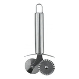 Cortador Fatiador Duplo Para Pizza Clink Inox 17x7x2cm