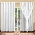 Cortina Blackout Com Voil Para Quarto E Sala Tamanho 4,00 X 2,70 Na Cor Branco Gelo