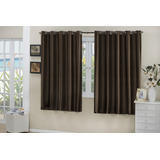Cortina Blackout Em Tecido 2 80 X 1 80 Corta Luz 100  Cor Marrom