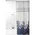 Cortina Box Natural Bella Casa 198cmx180cm Flor Azul