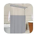 Cortina Box Para Banheiro Com Visor 100  PVC 1 38m X 1 98m   Cor Cinza