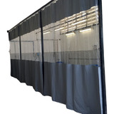 Cortina Cabine Pintura Cinza
