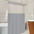 Cortina De Box Com Visor Cores Lisa Antimofo Vida Pratika Cor Cinza