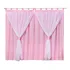 Cortina Para Varão Quarto Bebê  2,00 X 1,70 Voil Rosa