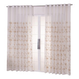 Cortina Voil Flame Bordado