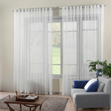 Cortina Voil Transparente Sem Forro Sala Ou Quarto 3 00x2 50 Cor Branco
