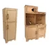 Cozinha Infantil Completa Modulada Geladeira Desmontado Mdf Cor Cru