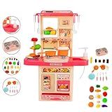Cozinha Infantil De Brinquedo Grande Completa Solta Água E Som Com Acessórios Completa