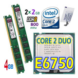 Cpu Core 2 Duo E6750 2.66ghz Fsb 1333 Cache 4m + Ddr2 4gb