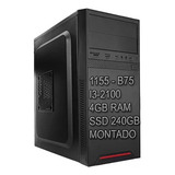 Cpu Pc I3 2100 - 2° Geração, 4gb Ram Ddr3, Ssd 250gb, Wifi