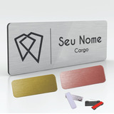 Crachá Broche Aço Inox Personalizado Com Imã Metal+nome+logo