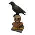 Cranio Caveira Com Corvo Nos Livros 20cm Exclusivo Wiccaa