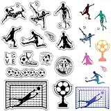 Craspire Carimbos Transparentes De Futebol, Atletas, Cercas De Copo De Futebol, Reutilizáveis, Retrô, Transparentes, Selos De Silicone Para Scrapbook, Materiais Para Fazer Agendas, Cartões, Decoração