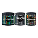 Creatina Pura 300g + Bone 300g + Beta Alanina - Black Skull