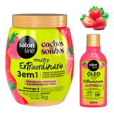 Creme + Óleo Morango 3 Em 1 Cachos Dos Sonhos Salon Line