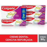 Creme Dental Colgate Total 12 Gengiva Reforçada 3 Unid 90g
