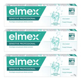 Creme Dental Elmex Sensitive Professional 75g   Kit 03un