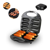 Crepeira Elétrica Crepe Hot Dog Cor Preto Antiaderente 110v