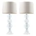 Cristais Tavares Par De Abajures De Cristal Murano Livorno Grande Para Quarto E Sala Transparente 127/220v