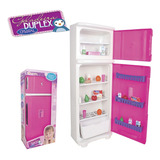 Cristal Geladeira Duplex 65x19cm Rosa Com Acessórios